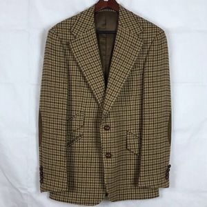 Polo Ralph Lauren, Brown size 38 R, Suede Patch Elbows, Virgin Wool, Jacket